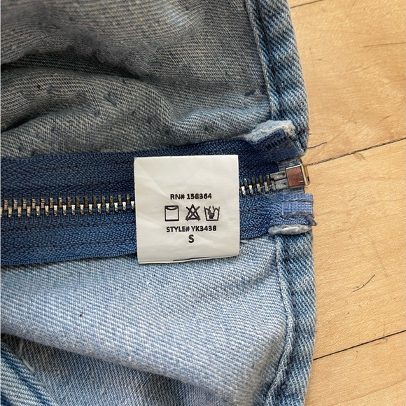 Denim Rhinestone Embellished Crop Top - Picture 7 of 9